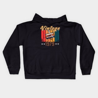 41th Birthday 41 Years Old 41th Vintage Retro cassette Mixtape Music Cassette 1979 Birthday Kids Hoodie